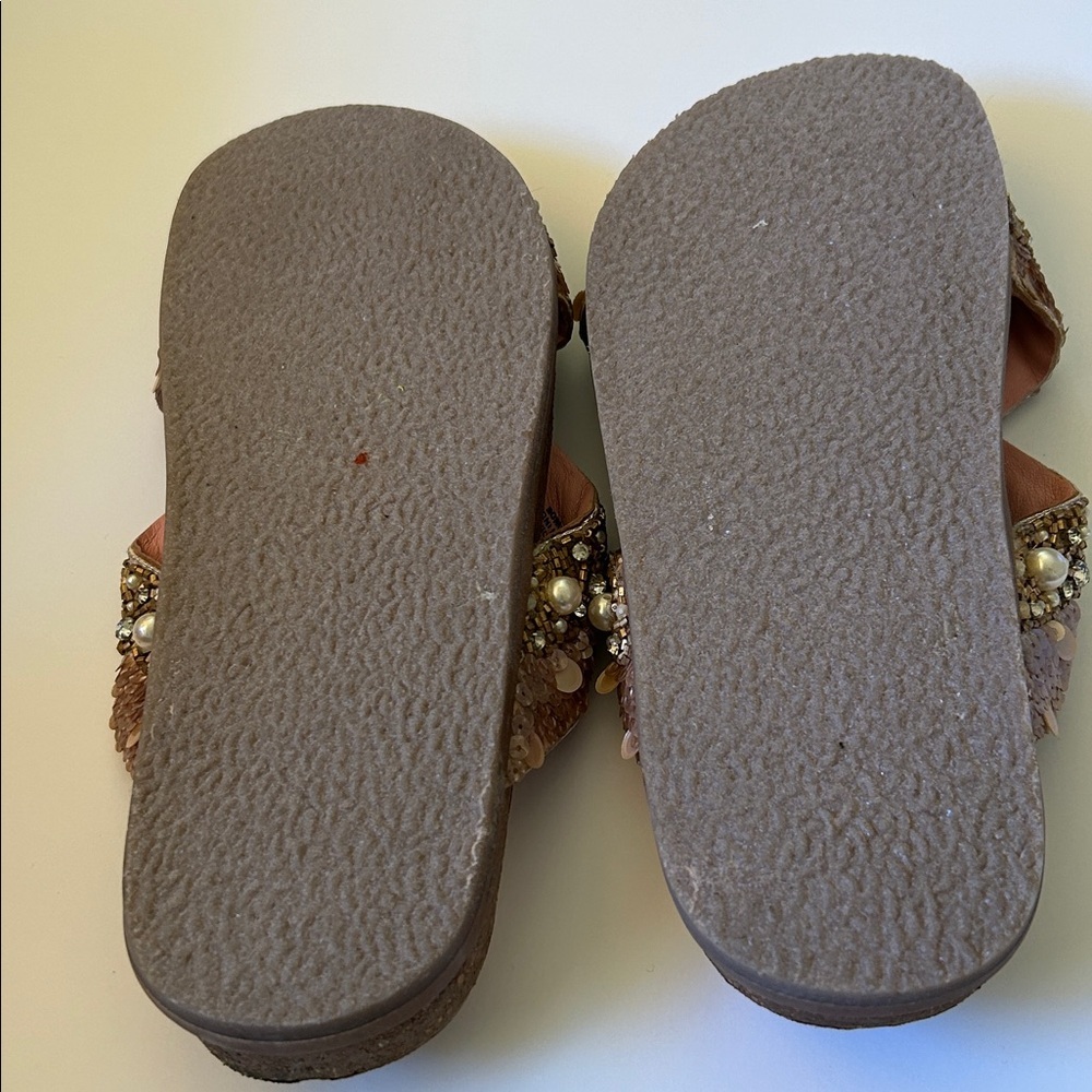 Free People Beaded Sandals - Pink and Gold - Picture 8 of 8
